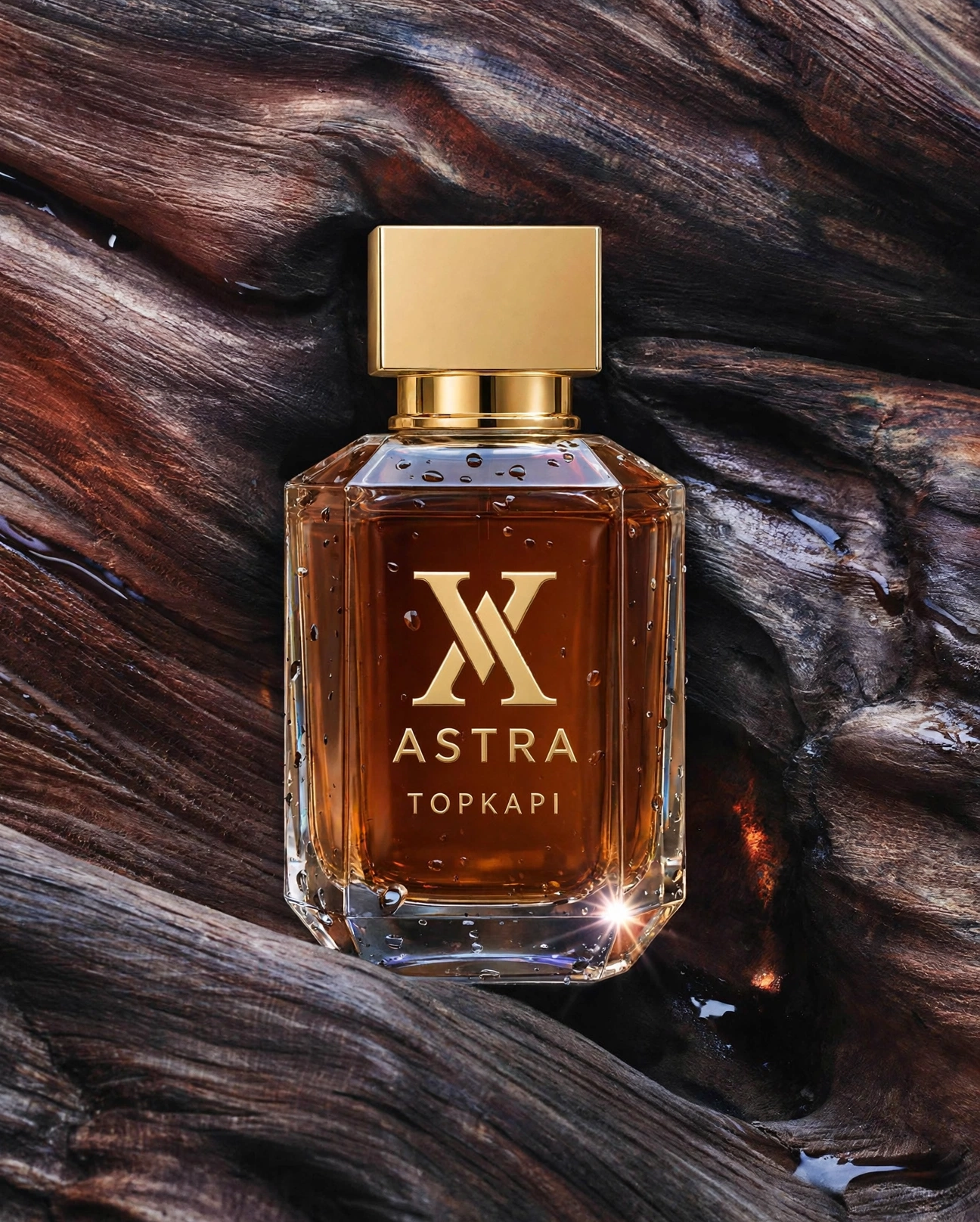 ASTRA Oudris bottle resting on dark driftwood
