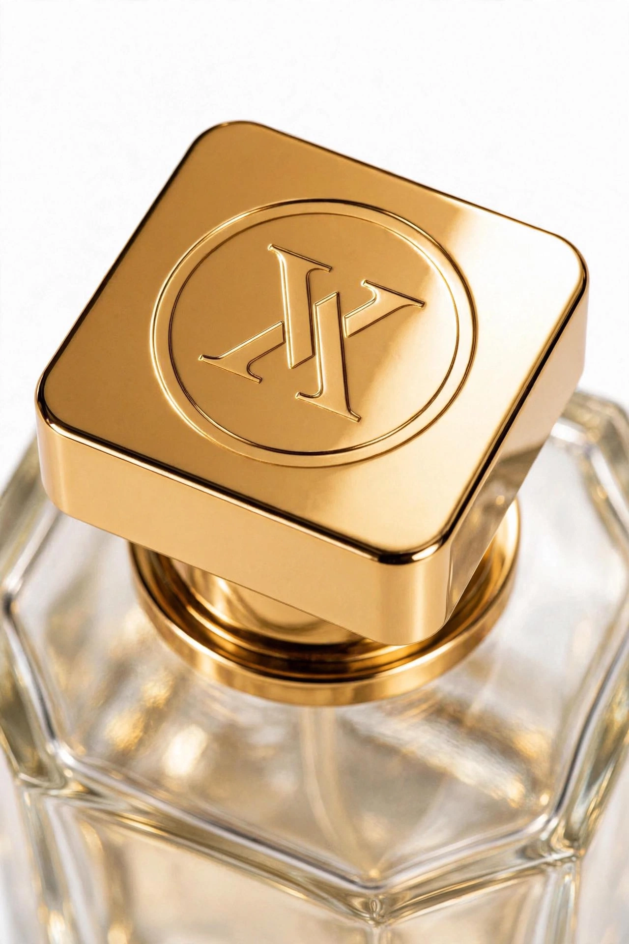 Gold engraved cap of the ASTRA Oudris bottle